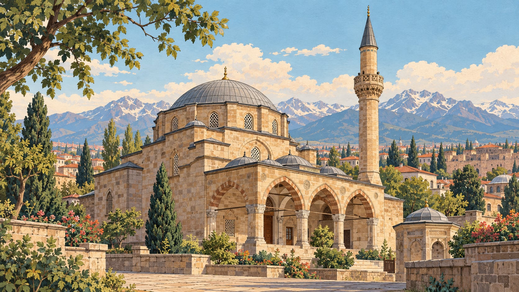 Bürüngüz Mosque çizimi, Kayseri