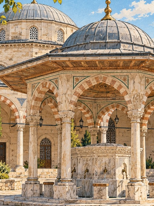 Great Mosque Fountain çizimi, Kırklareli