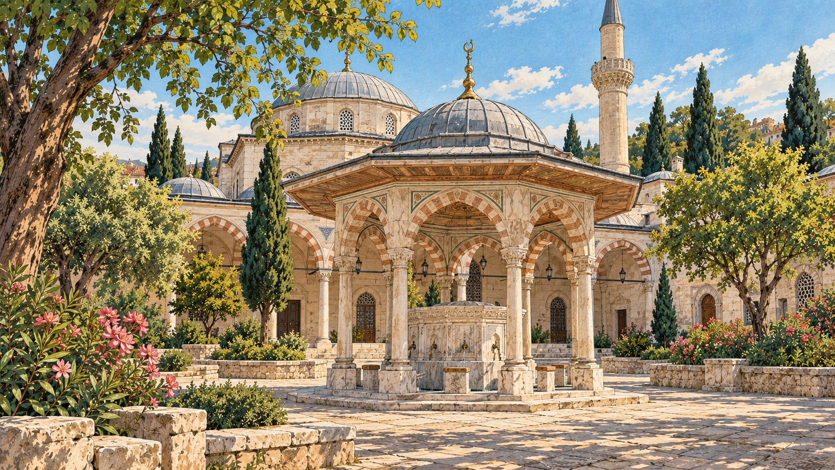 Great Mosque Fountain çizimi, Kırklareli
