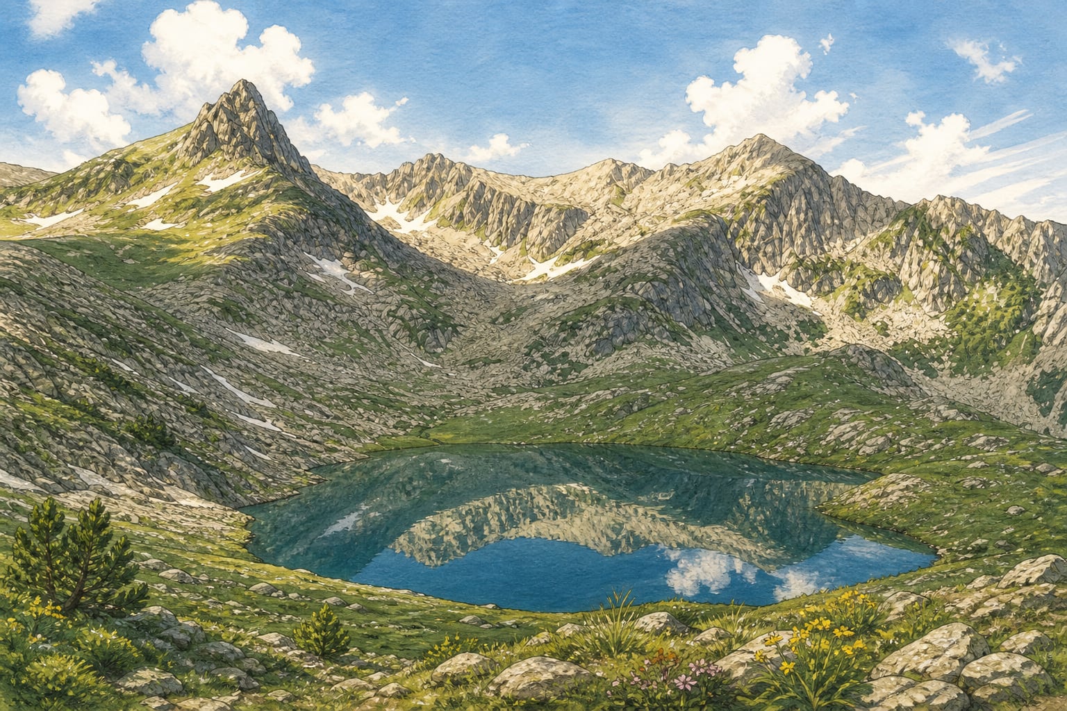 Büyükdeniz Lake çizimi, Rize
