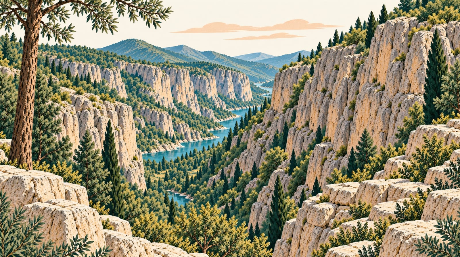 Çal Kısık Canyon çizimi, Denizli