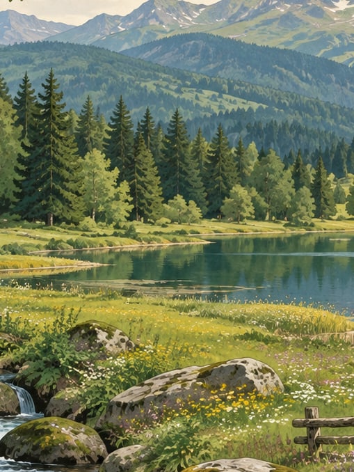 Zeichnung: Naturpark Çalcamili, Trabzon