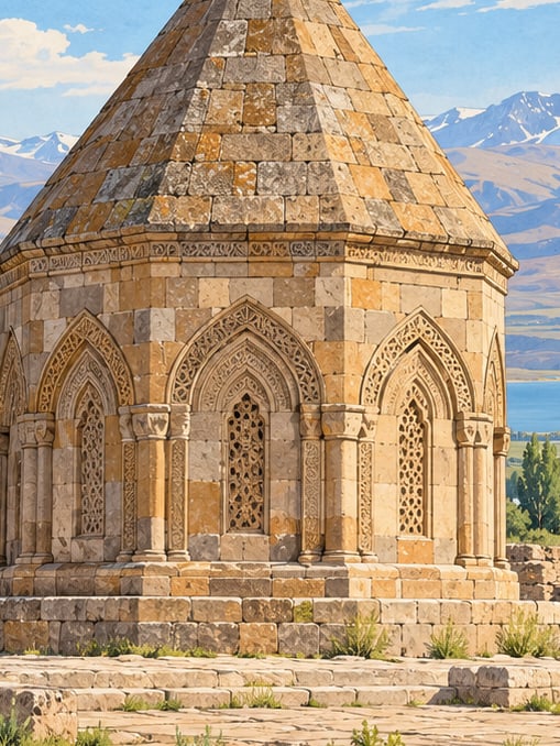 Zeichnung: Çaldıran Kübik Köyü Kümbetleri, Van