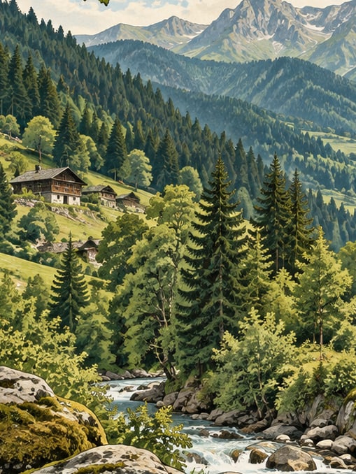 Camili Biosphere Reserve çizimi, Artvin