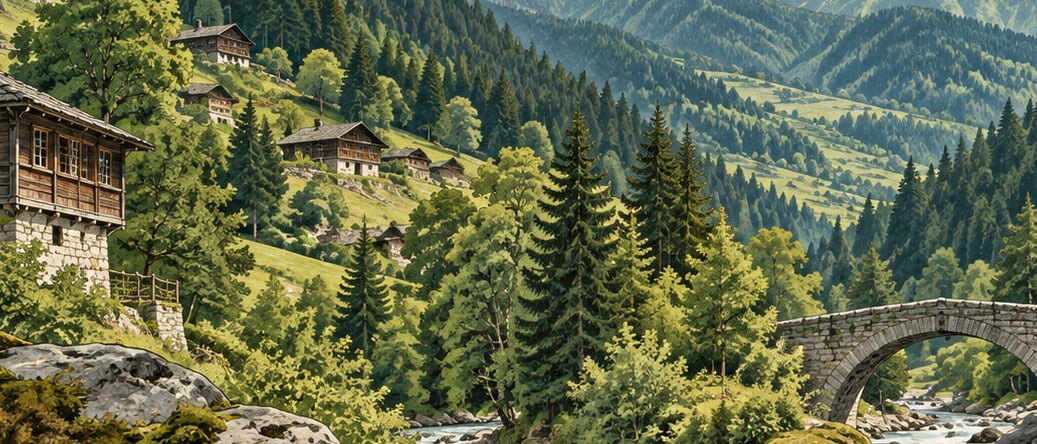 Camili Biosphere Reserve çizimi, Artvin