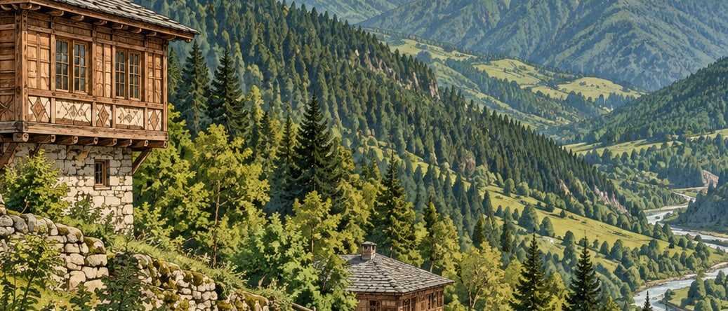 Camili Efeler Nature Conservation Area çizimi, Artvin
