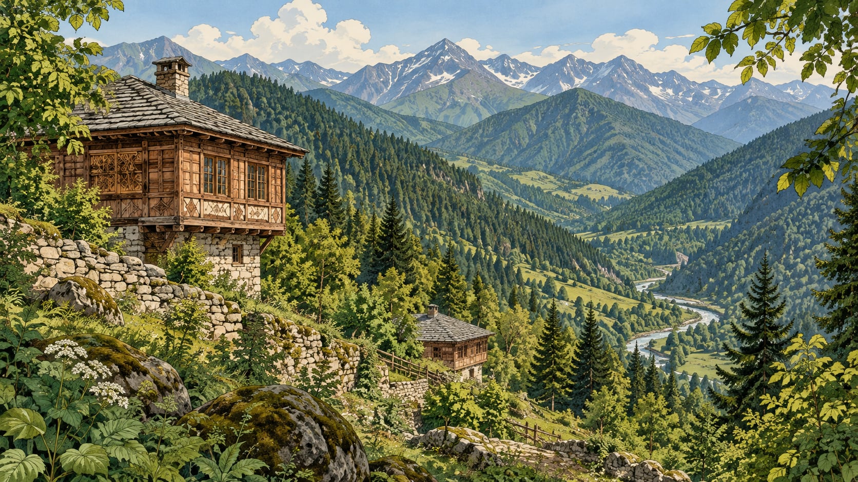 Camili Efeler Nature Conservation Area çizimi, Artvin