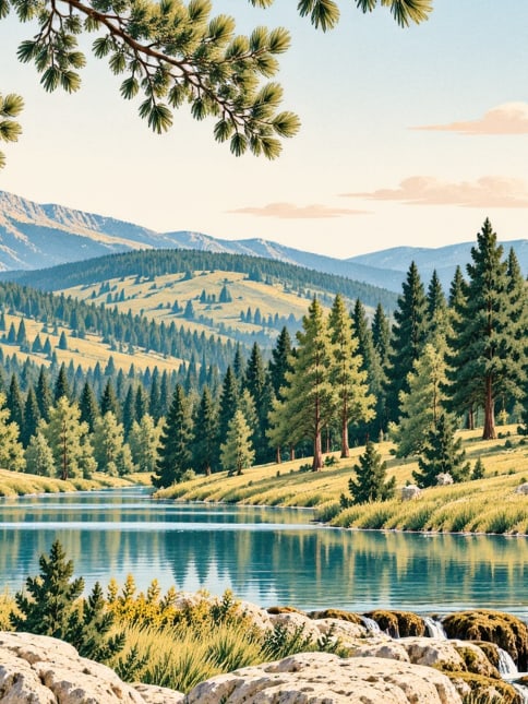 Zeichnung: Naturpark Çamkoru, Ankara