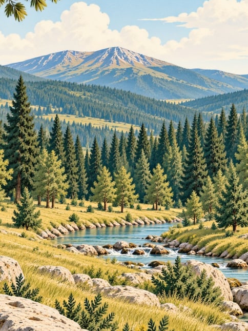 Zeichnung: Naturpark Çamlıca, Kütahya