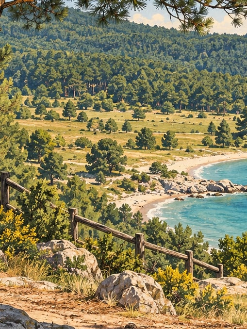 Zeichnung: Naturpark Çamlıkoy, Tekirdağ