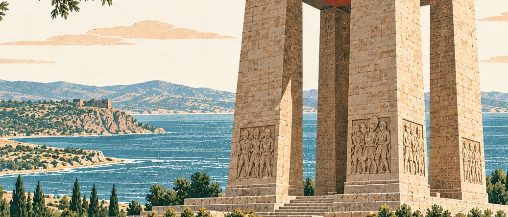 Çanakkale Şehitler Abidesi çizimi, Çanakkale