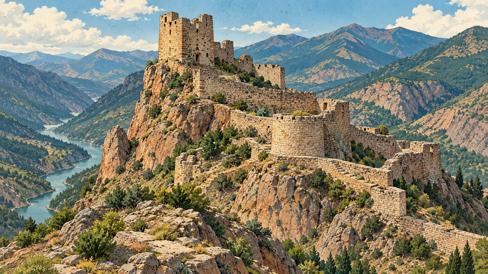 Canca Castle çizimi, Gümüşhane