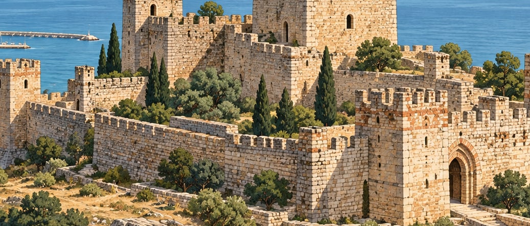 Çandarlı Castle çizimi, İzmir