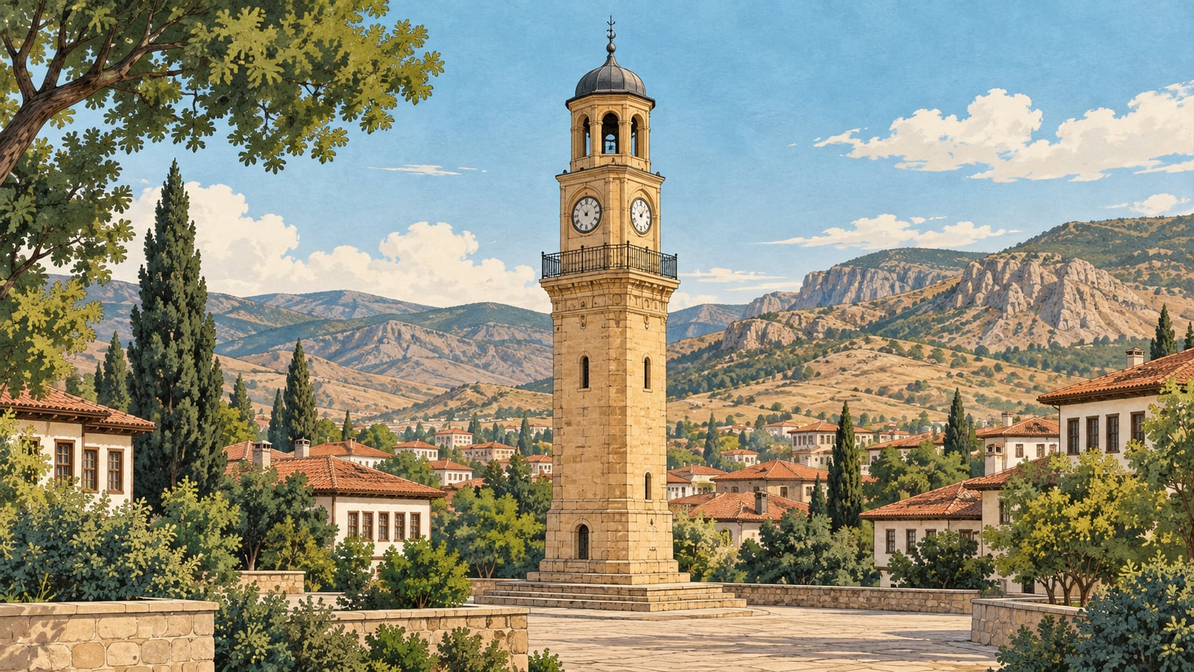 Çankırı Clock Tower çizimi, Çankırı