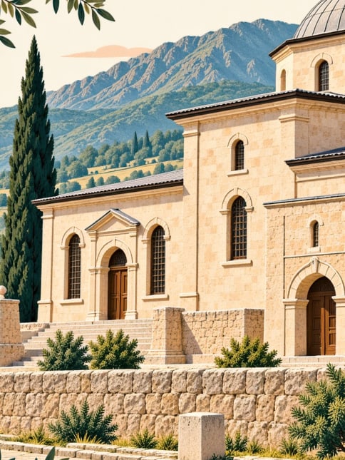 Zeichnung: Çanlı-Kirche, Aksaray