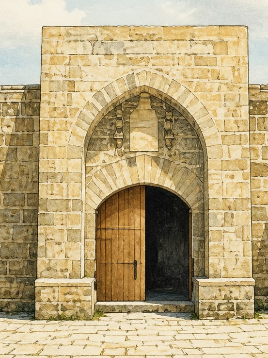 Zeichnung: Karawanserei Çardak, Denizli