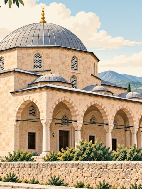 Zeichnung: Çarhoğlu-Moschee, Şanlıurfa