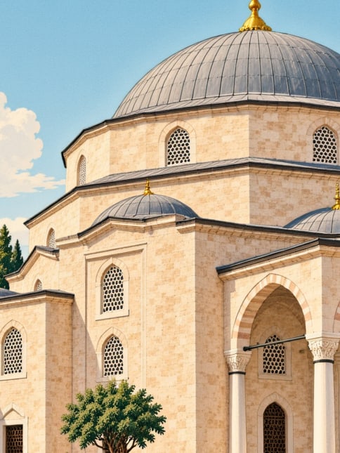 Zeichnung: Basarmoschee, Kırşehir