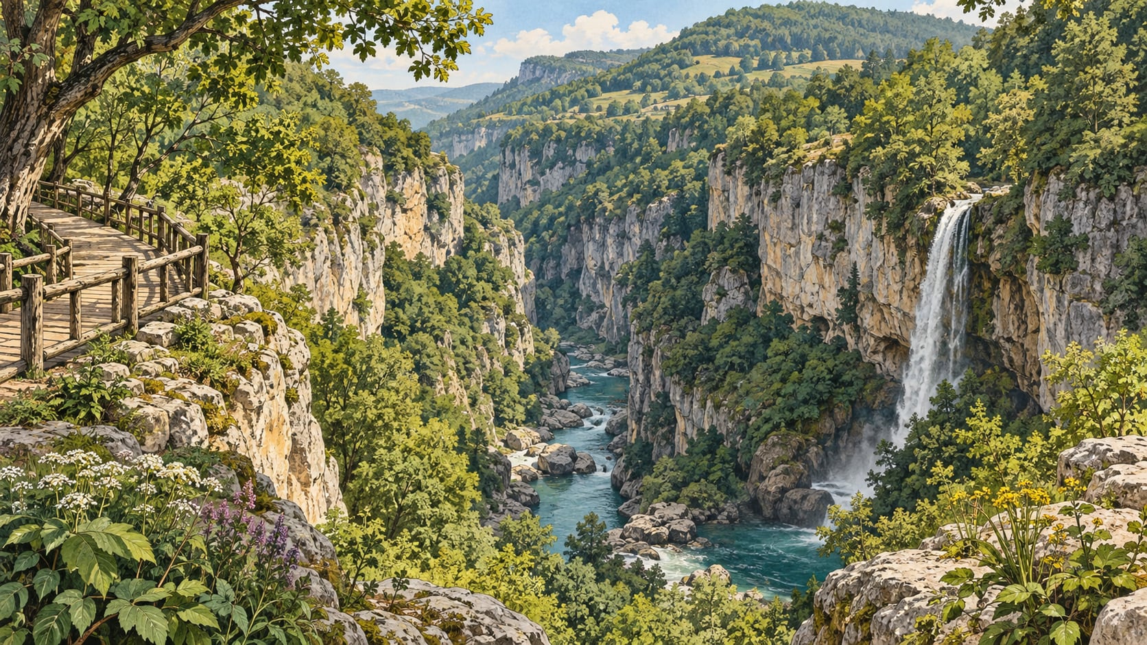 Çatak Canyon Nature Park çizimi, Sinop