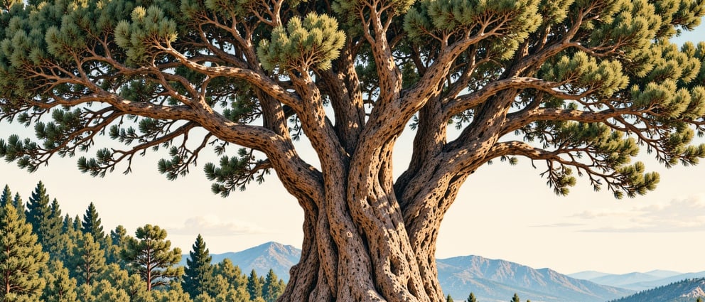Çatal Cedar Natural Monument çizimi, Burdur