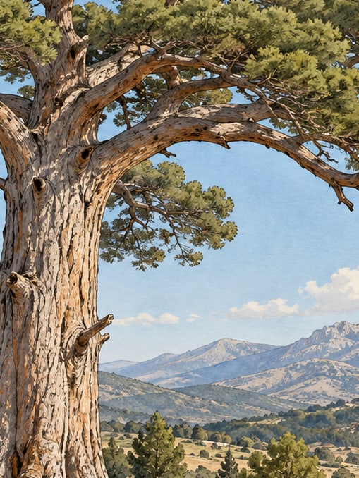 Zeichnung: Naturdenkmal Çatalçam, Isparta