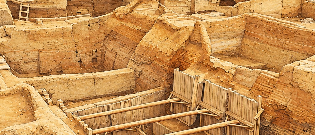 Çatalhöyük Archaeological Site çizimi, Konya