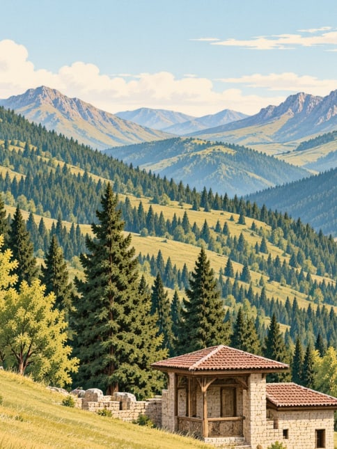 Zeichnung: Çatma Obası Yaylası, Trabzon