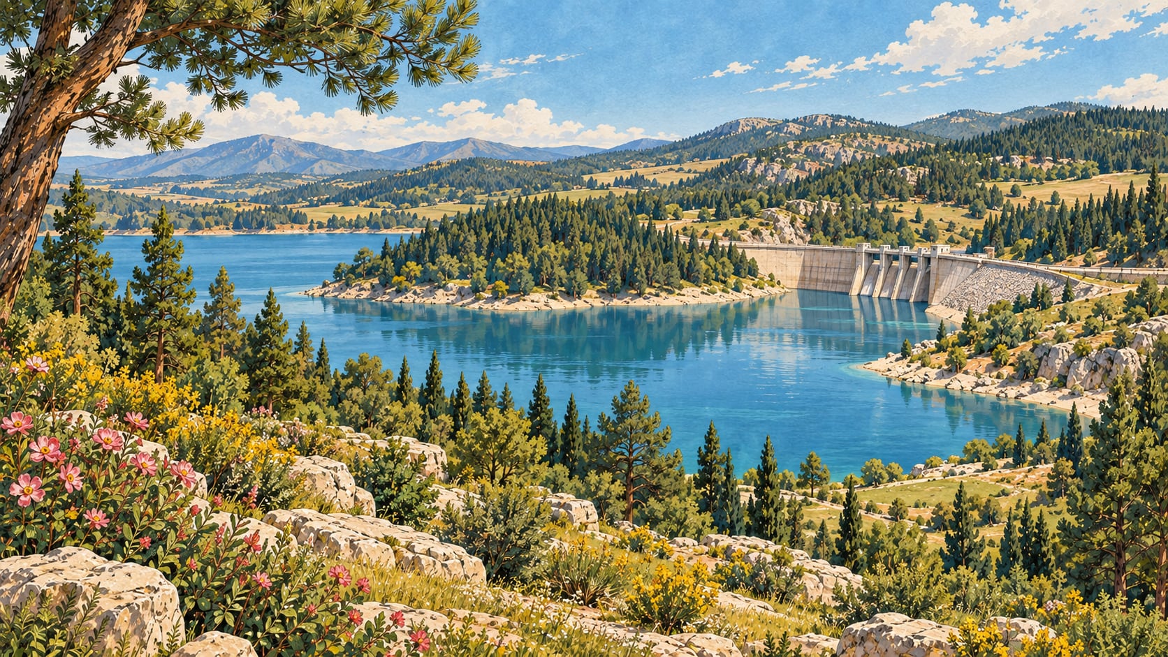 Çavdarhisar Dam Nature Park çizimi, Kütahya