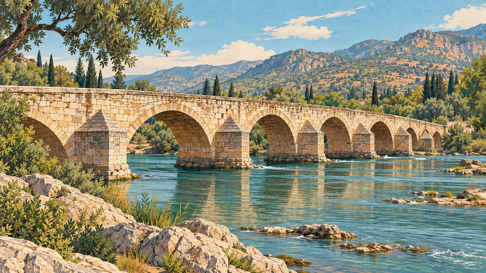Çavuş Bridge çizimi, Aydın