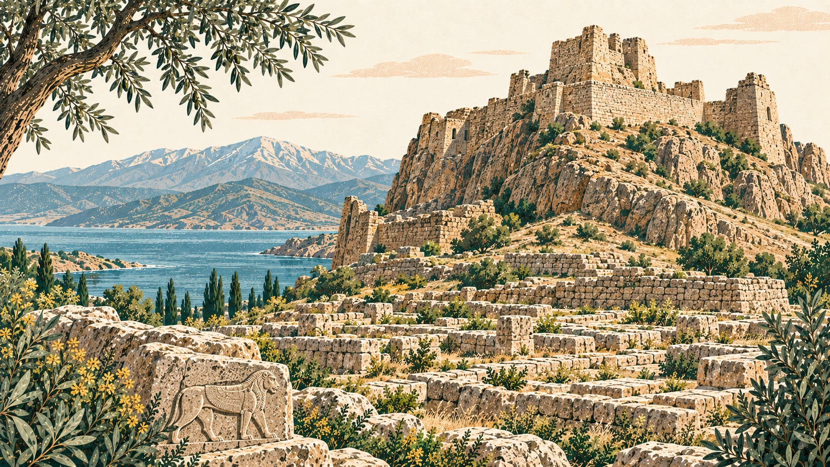 Çavuştepe Kalesi çizimi, Van