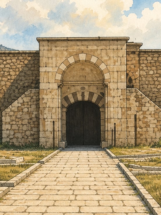 Zeichnung: Karawanserei Çay (Taşhan), Afyonkarahisar