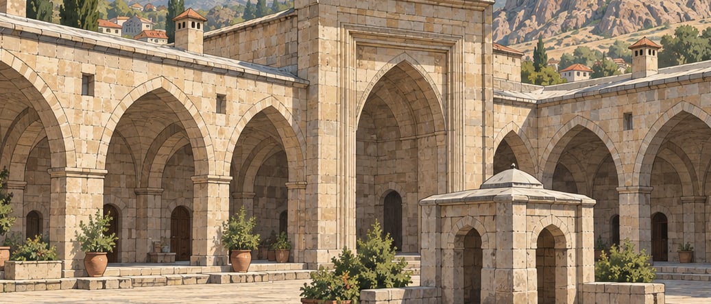 Çay Caravanserai (taşhan) çizimi, Afyonkarahisar