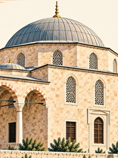 Zeichnung: Çelebi-Mehmet-Moschee, Bilecik