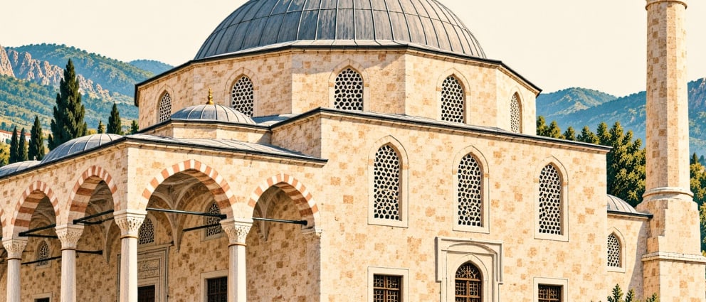 Çelebi Mehmet Mosque çizimi, Bilecik