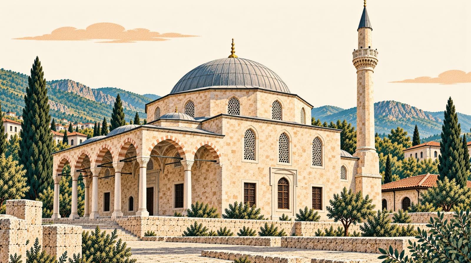 Çelebi Mehmet Mosque çizimi, Bilecik