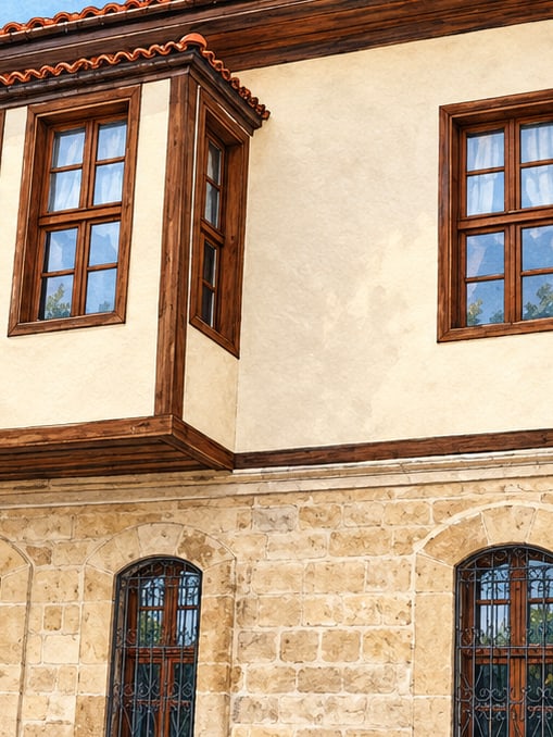 Zeichnung: Çelikbaşlar-Haus / Mehmet-Akif-Ersoy-Kulturhaus, Burdur