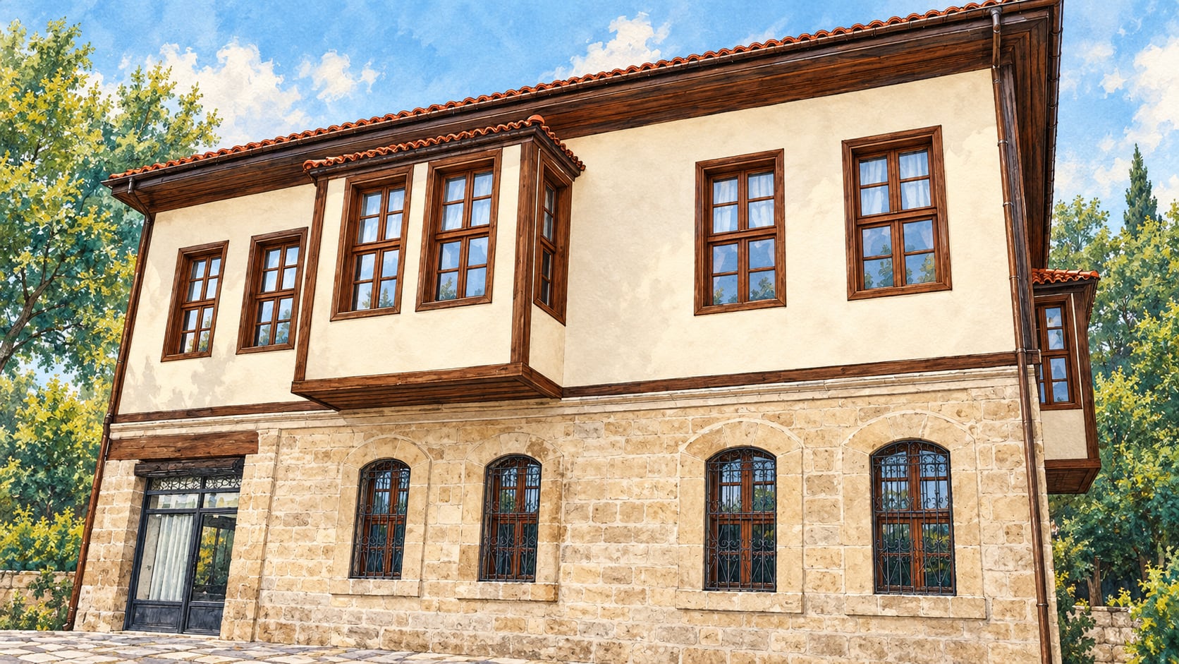 Çelikbaşlar House / Mehmet Akif Ersoy Culture House çizimi, Burdur