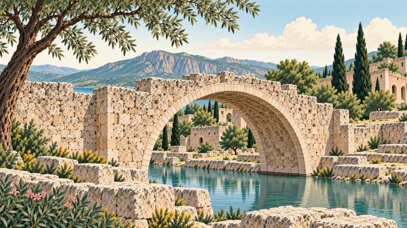 Cendere Bridge çizimi, Adıyaman