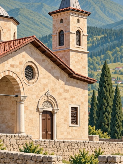 Zeichnung: Çengilli-Kirche, Muş