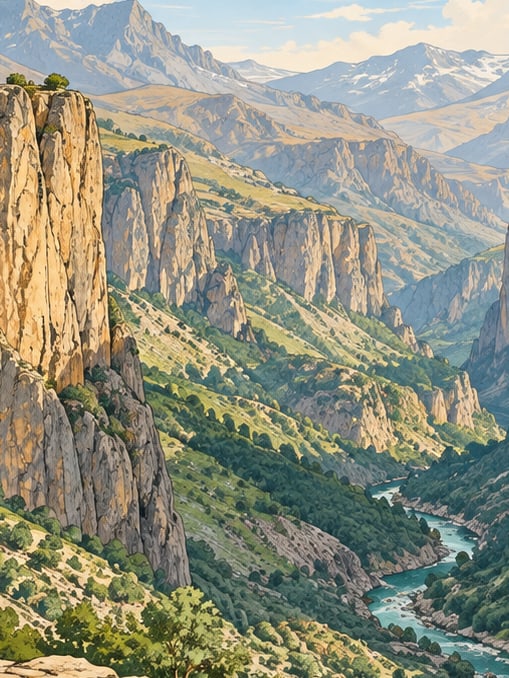 Ilustración: Valle de Cennet Cehennem, Hakkari