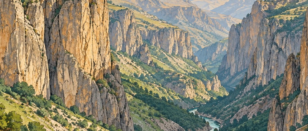 Cennet Cehennem Valley çizimi, Hakkari
