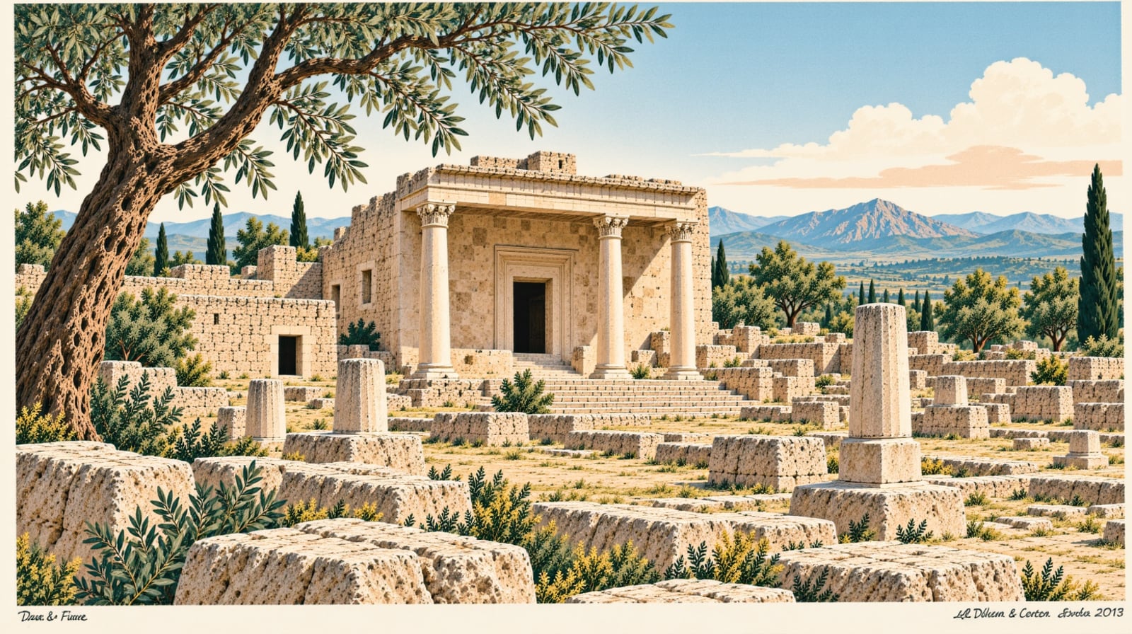 Ceritkale Rock Tombs çizimi, Kırıkkale