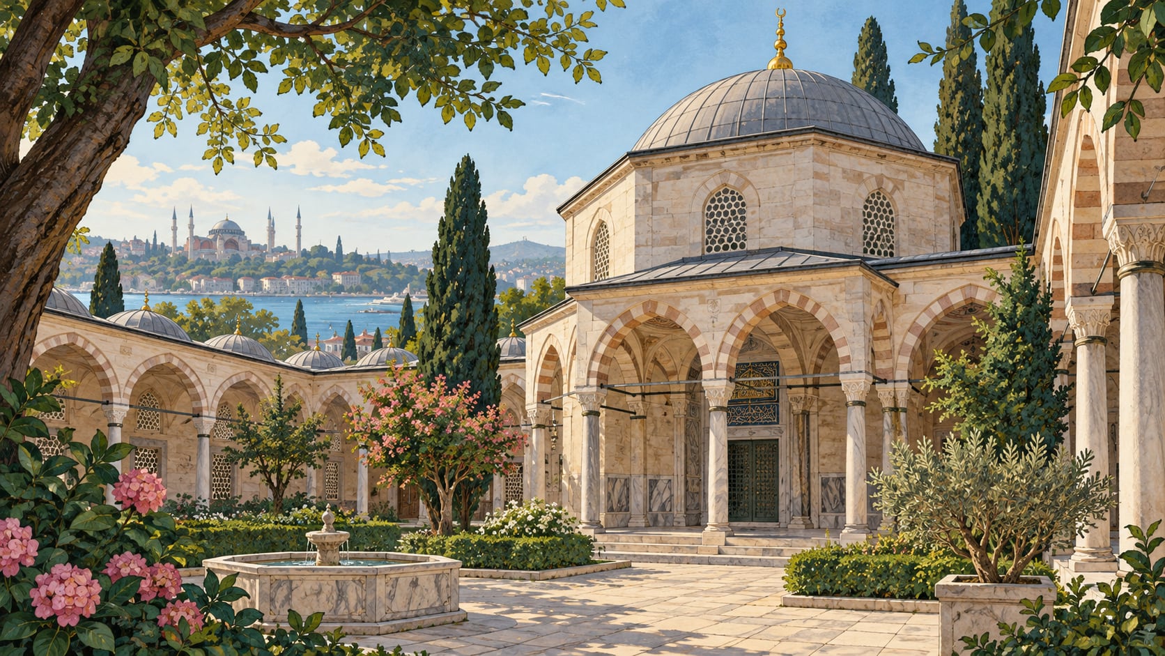 Cerrah Mehmed Paşa Tomb çizimi, İstanbul