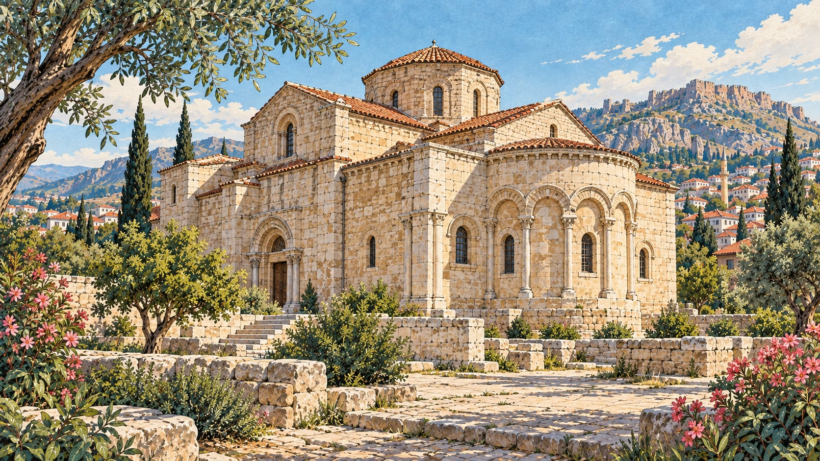 Çeşmeli Church çizimi, Karaman