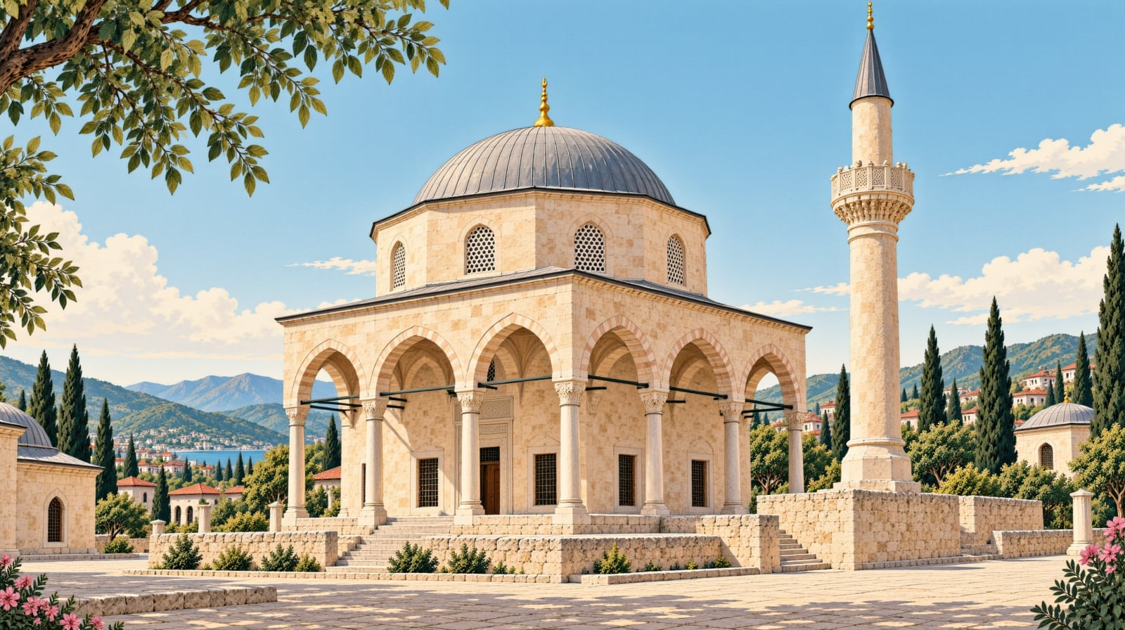 Çeşnigir Mosque çizimi, Manisa