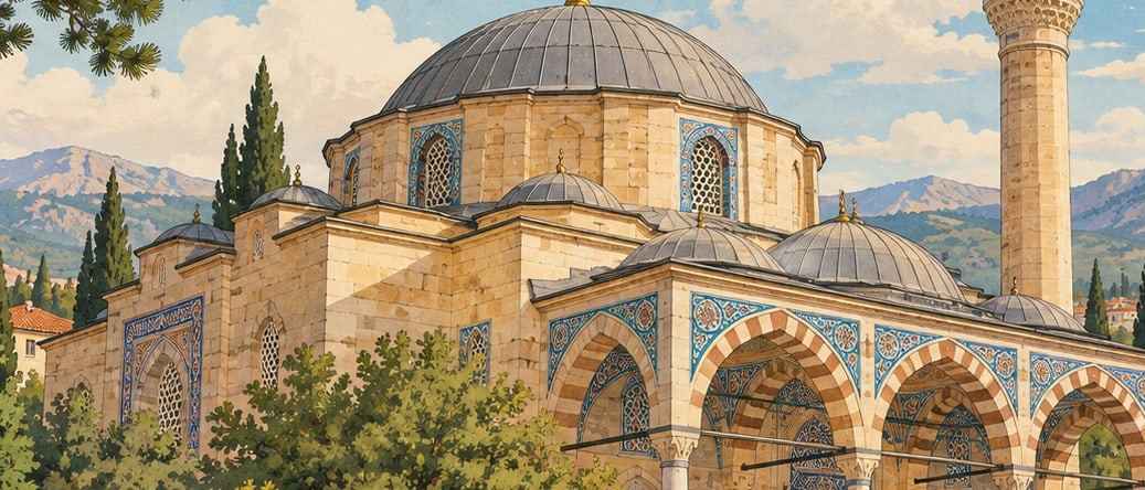 Çeşnigir Paşa Mosque çizimi, Isparta
