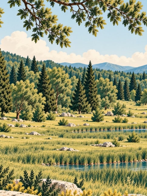 Zeichnung: Naturpark Çiçekli, İzmir