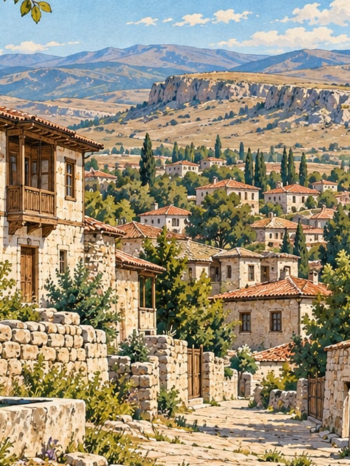 Zeichnung: Dorf Çiğdemli Tuğut, Sivas