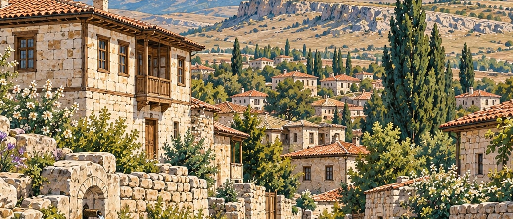 Çiğdemli Tuğut Village çizimi, Sivas