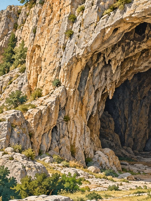 Zeichnung: Çımağıl-Höhle, Bayburt